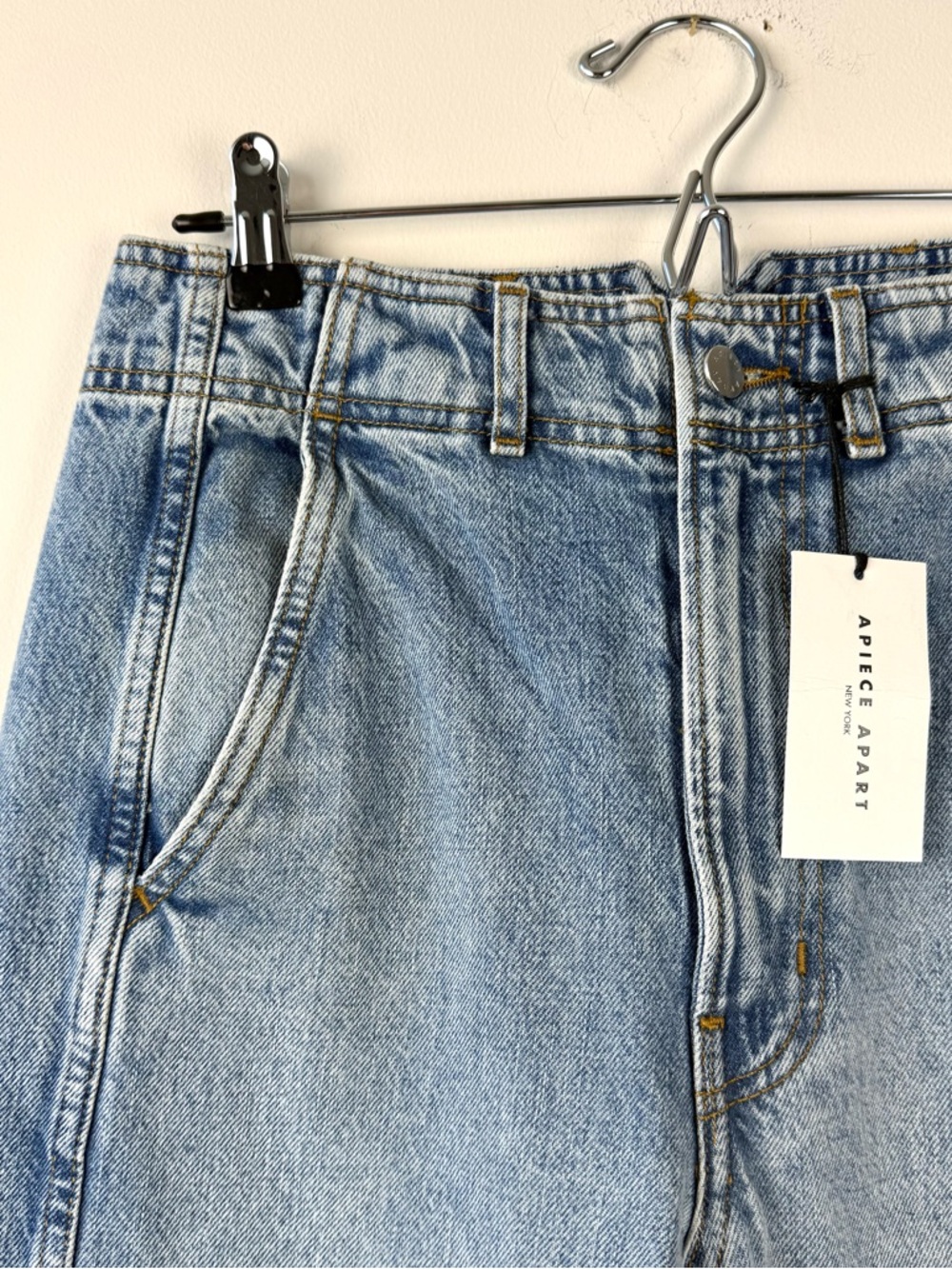 NWT Apiece Apart Meridians Jeans in Austin Wash Barrel Balloon Baggie - Picture 3 of 8
